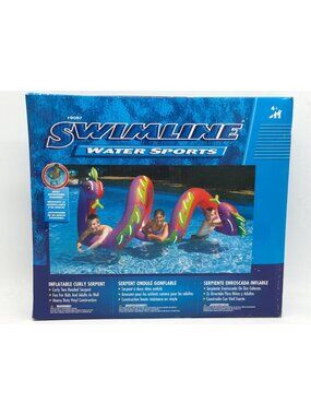 Swimline Inflatable Curly Serpent Pool Float For Kids & Adults Heavy-Duty Vinyl